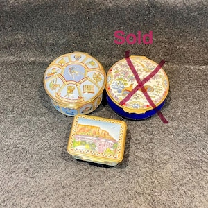 Vintage Halcyon Days Enamel Box, Choose Style