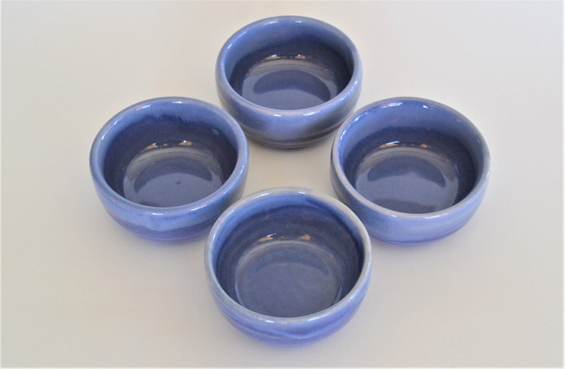 IN STOCK, 4 Mezcal Copitas, Pottery Blue Mezcal Glasses, Shot Glass Set of 4, Holiday Gift, Barware, Tequila Lovers Gift, 2 oz Shot image 3