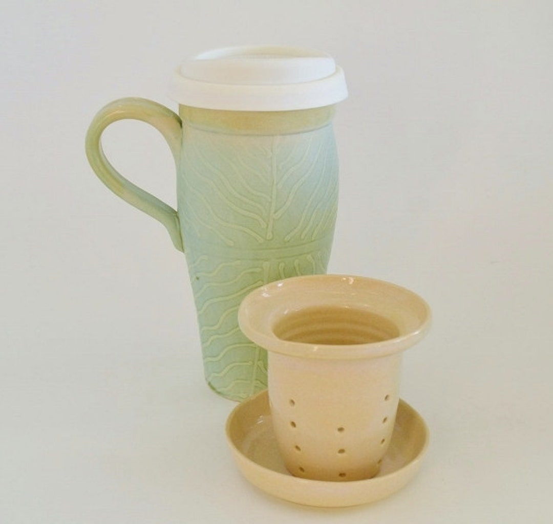 Ceramic Travel Mug Gift Set Ear Muffs New Old Stock Travel Coffee Mug Gift  Set 