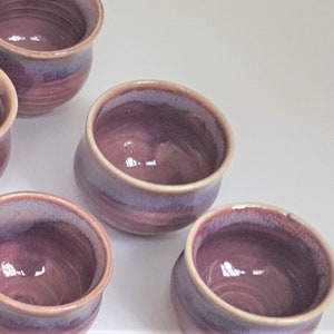 IN STOCK, Pansy Purple Miniature Pot, Tiny Hand Thrown Bowl, Miniature Ceramics, Little Pottery. Air Plant Pot, Tiny Pottery image 2