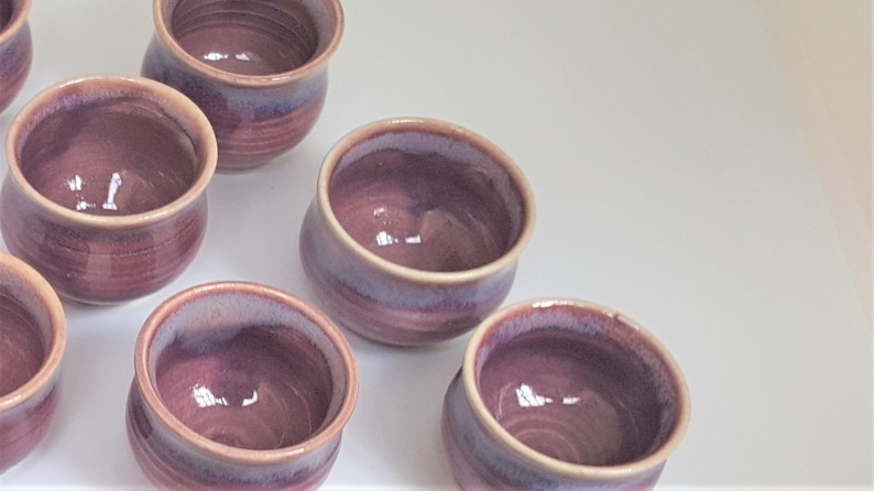 IN STOCK, Pansy Purple Miniature Pot, Tiny Hand Thrown Bowl, Miniature Ceramics, Little Pottery. Air Plant Pot, Tiny Pottery image 2