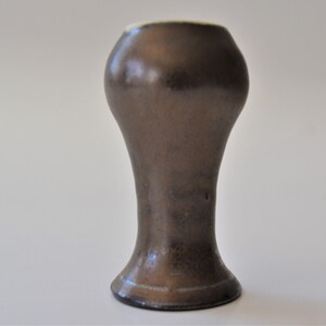 Miniature Bronze Pottery Vase, Single Hand-thrown Tiny Pottery, Bronze Glazed Small Pot, 2 1/4 tall image 4