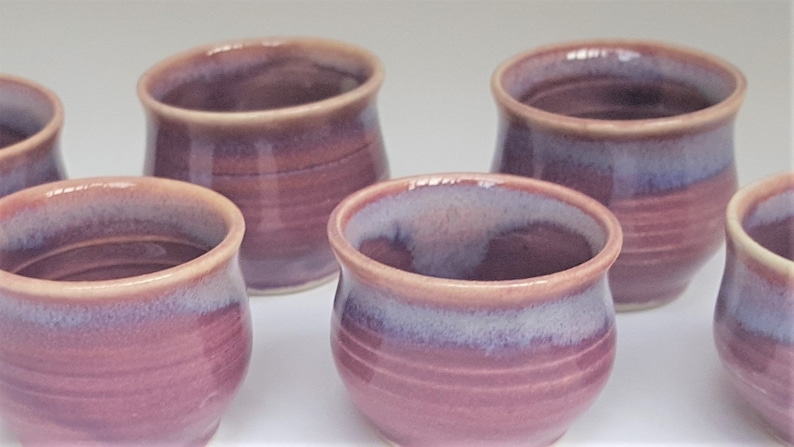 IN STOCK, Pansy Purple Miniature Pot, Tiny Hand Thrown Bowl, Miniature Ceramics, Little Pottery. Air Plant Pot, Tiny Pottery image 1