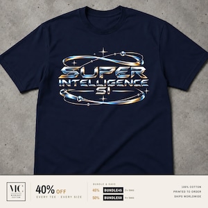 Camiseta Super Inteligência SI, Camiseta Super Inteligência Trump, Camiseta com Tecnologia Futura de IA, Camiseta com Meme Político de Donald Trump, Presente para Ele