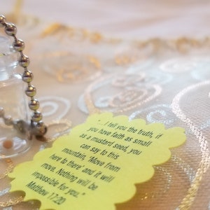Keychain Mustard Seed of Faith Miniature Bottle Vessel Gift Encouragement Inspirational Christian Chain