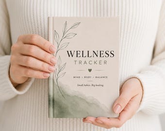 Wellness Tracker Journal | Self-Care Habit Planner | Mind Body Balance Daily Log