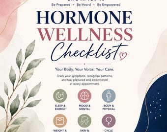 Hormone Wellness Checklist for Women Over 40 | Menopause Symptom Tracker (Digital Download)