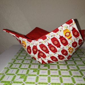 Microwave Bowl Cozy Ketchup and Mustard Red Yellow