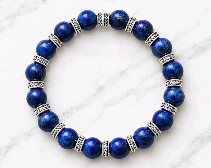 Lapis Lazuli Stone Stretch Bracelet