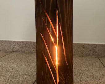 Lampada rustica in legno – Realizzata a mano