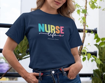 Nurse Life tee | Colorful nurse graphic T-Shirt