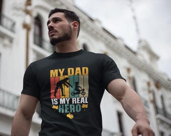 Dad Hero T-Shirt, Father's Day Gift, Garment-Dyed Cotton Tee