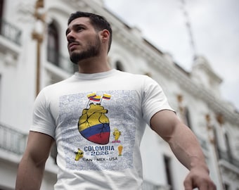 Colombia World Cup T-Shirt-Colombia Soccer Fan Tee-Colombia Football Shirt-Colombian Pride Shirt-Colombia National Team Shirt