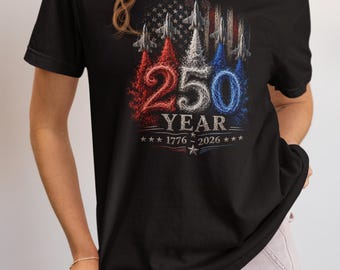 250 Year Anniversary T-Shirt | 1776-2026, American Flag Fireworks