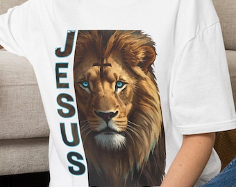 Jesus Lion of Judah T-Shirt | Christian Faith Scripture Tee