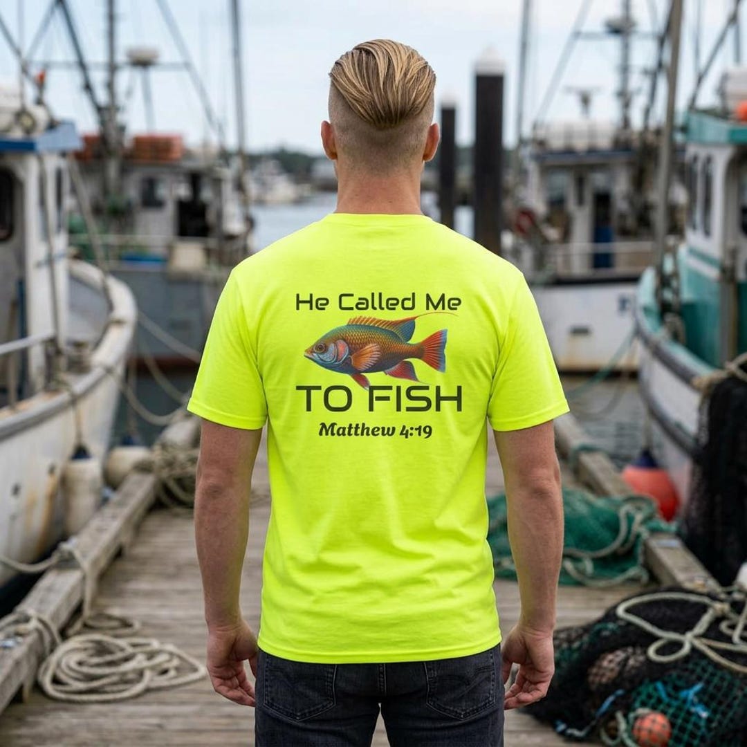 Christian Fishing Tee | He Called Me to Fish, Matthew 4:19 Shirt - Etsy