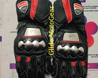 Luvas de corrida de motociclismo Ducati Corse em couro | Lã de canguru, Kevlar ou couro bovino