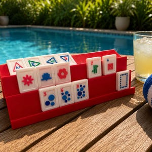 Mahjong Stackable Double Rack with Exposure Shelf - Set of 4