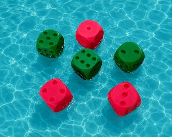 Floating Dice Set of 3 - Custom Size and Color