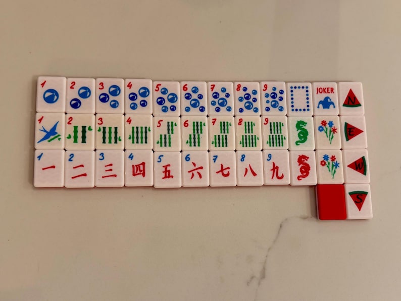 Watermelon Red Set - Travel Floating Mahjong Tiles bild 3