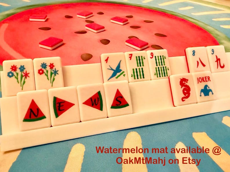 Watermelon Red Set - Travel Floating Mahjong Tiles bild 6