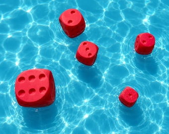 Floating Dice Set of 3 - Custom Size and Color