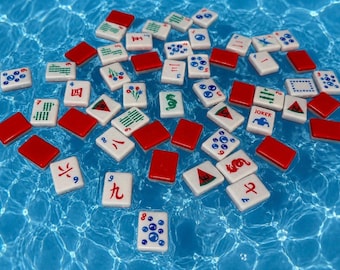 Watermelon Red Set - Travel Floating Mahjong Tiles
