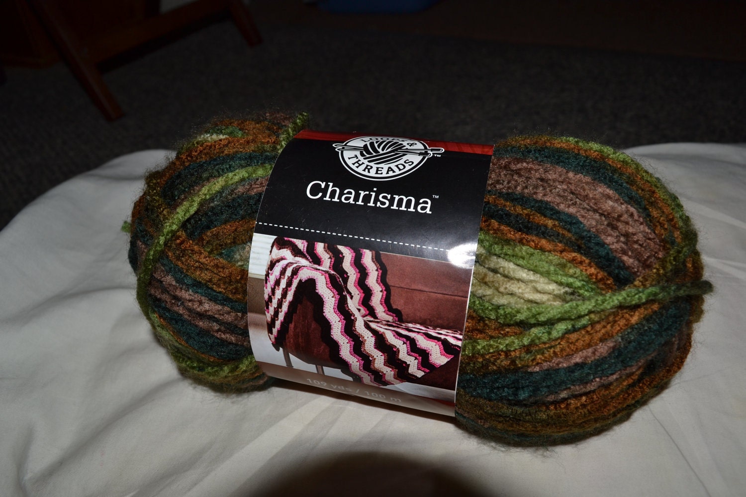 Loops and threads charisma camouflage chunky yarn etsy