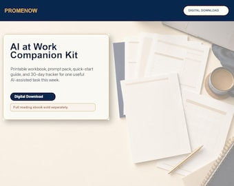 AI at Work Workbook and Prompt Pack | Non-Technical AI Guide (Digital Download)