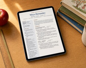 Teacher Resume Template + Workplace Kit Bundle (Instant Download)