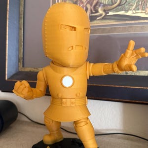 Gold Hero Figure - 3D printed statue (Faux Iron Man fan art) image 1