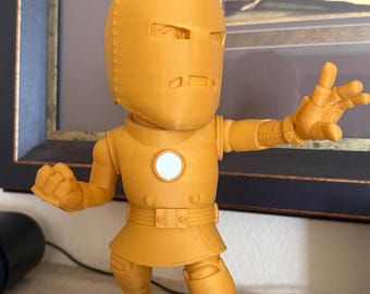 Gold Hero Figure - 3D printed statue (Faux Iron Man fan art)