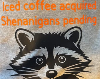 Iced Coffee Chaos Raccoon Tee