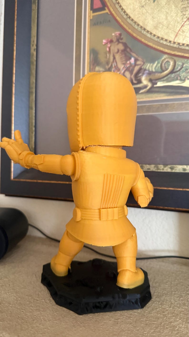 Gold Hero Figure - 3D printed statue (Faux Iron Man fan art) image 3