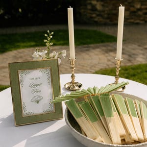 Wedding Fan Sign Template | Editable Floral Ceremony Decor (Digital Download)
