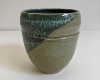 Handmade Espresso Cup, 5 oz/150 ml, Pacific Kelp Glaze