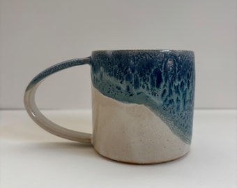 Handmade Stoneware Mug, 12 oz/300 ml, Wave Glaze
