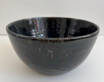 Handmade Ceramic Medium Sized Bowl in Inky Sea Glaze