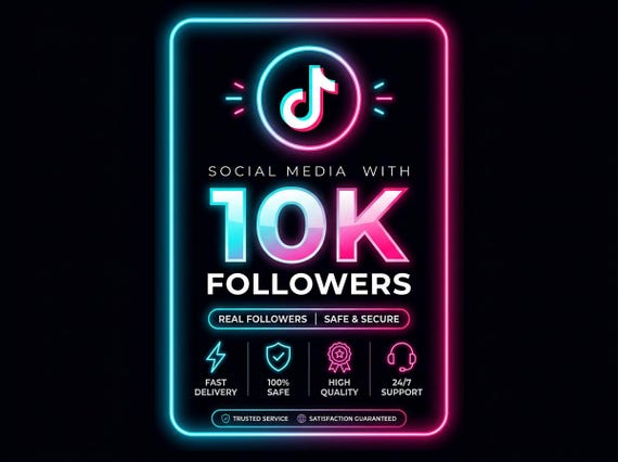 TikTok 10000 Followers | Real & Fast TikTok Growth Service | Safe Social Media Promotion | Non Drop Followers | Instant Delivery