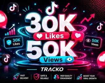 Pacchetto da 30.000 Mi piace e 50.000 Visualizzazioni su TikTok / Servizio di Crescita Virale su TikTok / Aumento Immediato dell'Interazione / Pacchetto Promozione TikTok