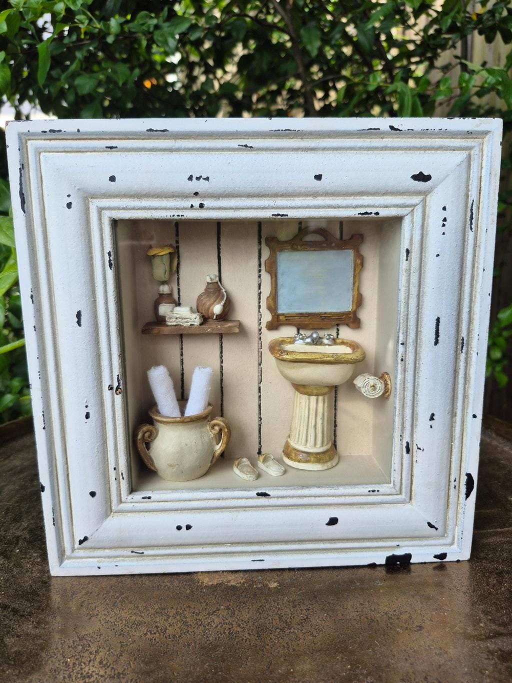 Doll House Accessoires de salle de bain - 1:12 - Mini kit de meubles de simulation avec , toilettes et évier - Accessoires de jeu pour