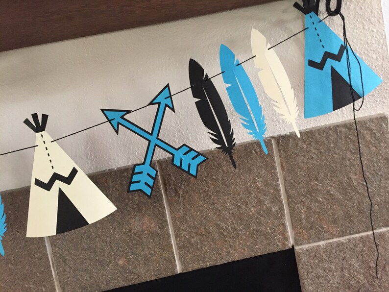 party garland Arrow paper garland baby shower garland Tribal garland birthday garland Wild one garland