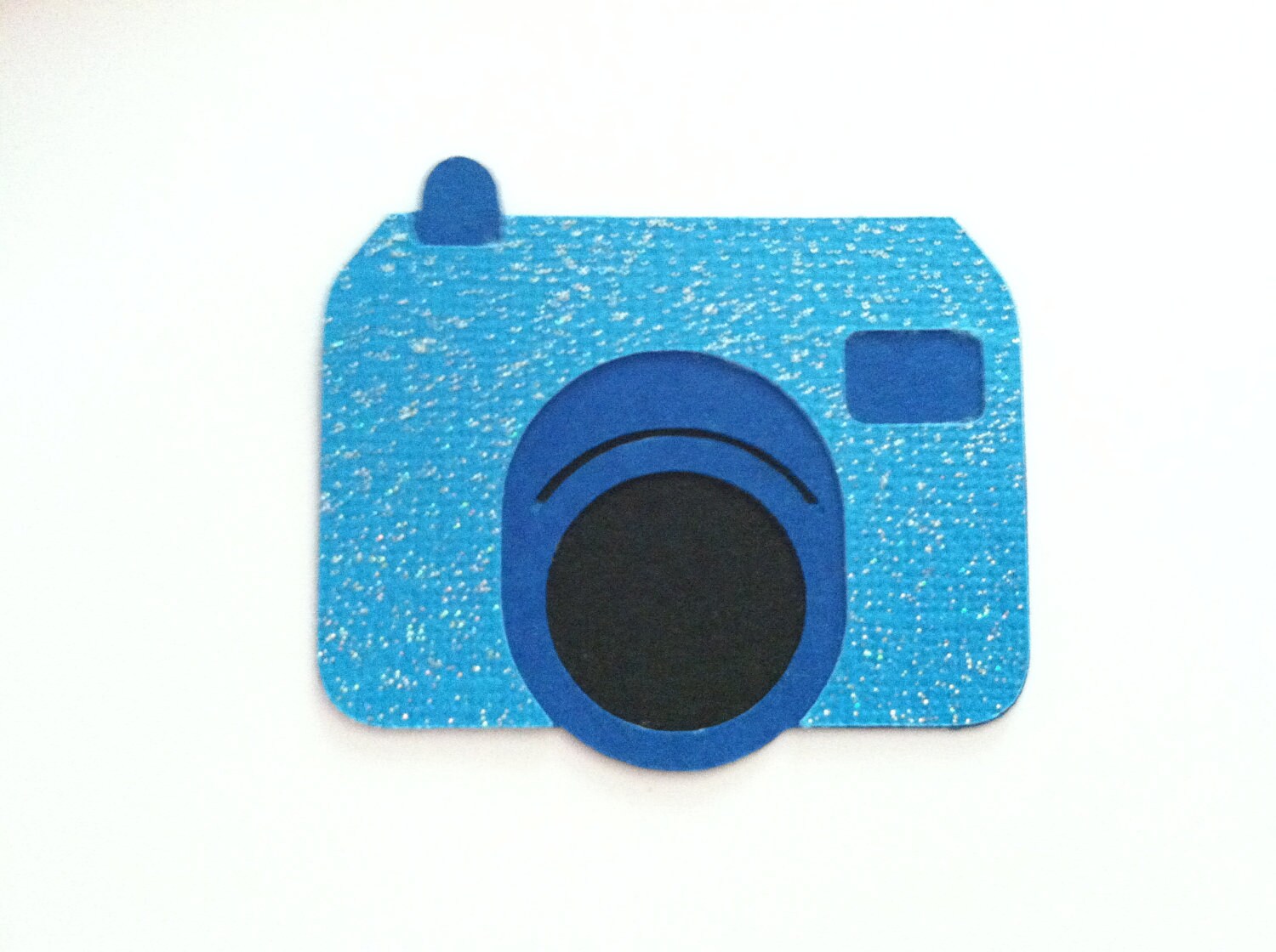 Camera die cuts blue paper cameras 4 embellishments Etsy