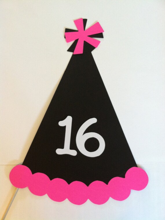 Birthday hat on a stick party photo props photo booth props Etsy