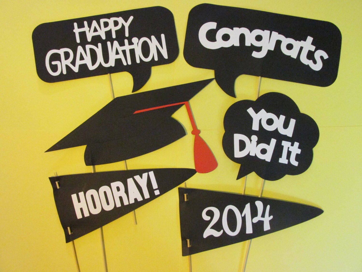 6 photo props 6 Graduation photo props 2019 Grad party photo Etsy