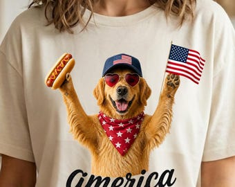 Funny Patriotic Dachshund Clipart, 4th of July Dog Png, Hot Dog America Shirt Design, Funny USA Animal Sublimation, Digital Download
