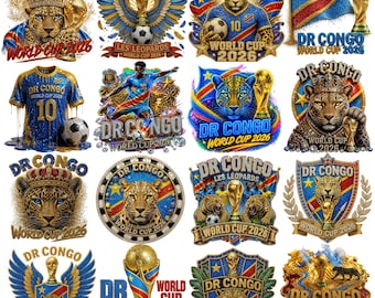 Digital Download DR Congo World Cup 2026 Png, Soccer Fan Art, DR Congo Football Png, Watercolor Sports Design, Congolese Soccer Sublimation