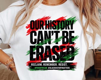 Juneteenth PNG, notre histoire ne peut pas être effacée PNG, PNG afro-américain, chemise Juneteenth, histoire des noirs Png, Juneteenth Png, téléchargement numérique