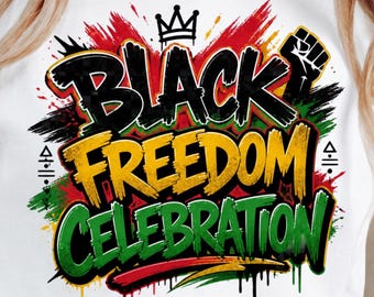 Black Freedom Excellence Png, Juneteenth 1865 Png, Black Woman Png, African American Pride Png, Téléchargement numérique de la Culture de l'histoire des Noirs