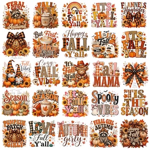 Fall PNG Bundle, Patchwork Floral Pumpkin Png,Coquette Bow Fall Png,Fall T shirt Png,Thanksgiving, Pumpkin Spice, Autumn Sublimation Designs